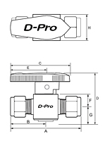 V23-Series-Plug-Valves-Dimensional-Drawing