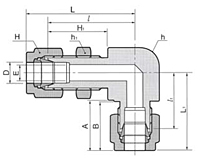 DBL Bulkhead Elbow Union Tube Fittings Metric-2