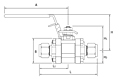 V83 Series Swing-Out Ball Valves-Dimensional-Drawing
