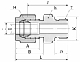 DMC-G Male Connector Tube Fittings for Bonded Gasket Seal -2